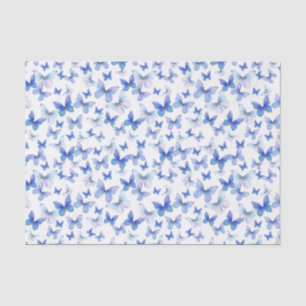 Elegant donkerblauw vlindermotief  tissuepapier
