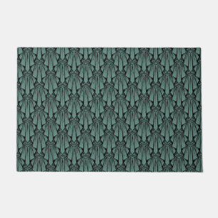 Elegant donkerkunstdeco abstracte geometrische ele deurmat
