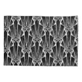 Elegant donkerkunstdeco abstracte geometrische ele kussensloop (Achterkant)