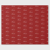 Elegant Donkerrood aangepaste scriptnaam chic Cadeaupapier (Vlak)