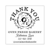 Elegant Donut dank u naam bakkerij Rubberstempel (Afrduk)