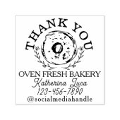 Elegant Donut dank u naam bakkerij Zelfinktende Stempel (Design)