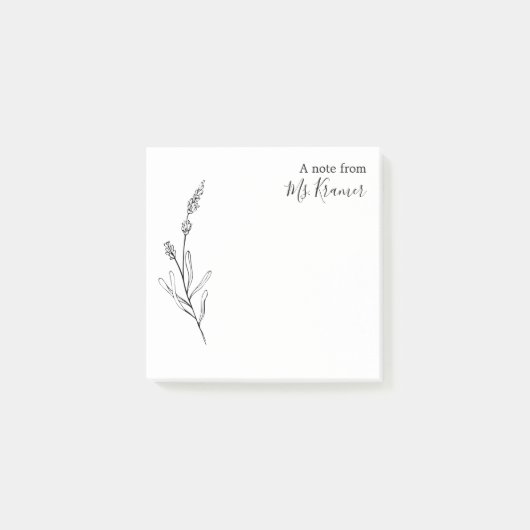 Elegant Doodle Branch Post-it Notes (Voorkant)