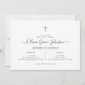 Elegant doopscript Baby Fotodoop Kaart (Achterkant)