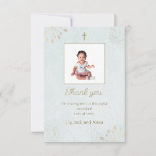 Elegant doopsel bedankkaart voor Baby