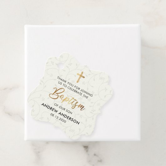 Elegant doopsel dank u bedankjes labels (In situ)