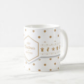 Élégant Dots de Noël Doré Mug (Devant droit)