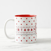 Élégant Dots de Noël Mug (Gauche)