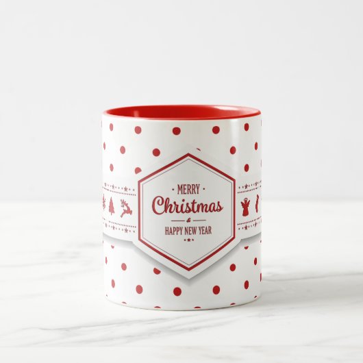 Élégant Dots de Noël Mug (Centre)