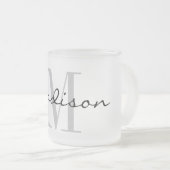 Elegant douanenaam monogram vorst mok (Voorkant rechts)