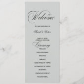 Elegant double side program card  programma (Voorkant)