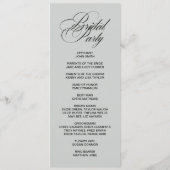 Elegant double side program card  programma (Achterkant)