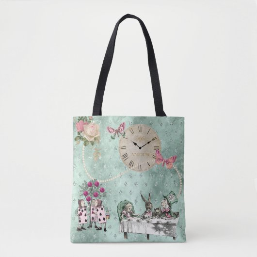 Elegant Double Sided Alice in Wonderland Draagtas (Voorkant)