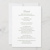 Elegant Double-sided Wedding Invitation Green (Dos)