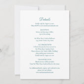 Elegant Double-sided Wedding Invitation Teal (Dos)