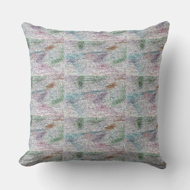 Élégant, doux, chaud, rayures & Coussin pastel (Recto)