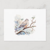 Elegant Dove Funeral Eenvoudig Script Bedankt Card Briefkaart (Voorkant)