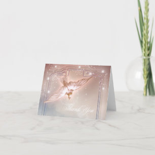 Elegant Dove Funeral Merci Cartes