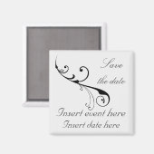 Elegant Draai Save the date Magnet Sjabloon Magneet (Voorkant / Achterkant)