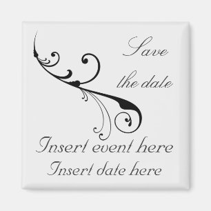 Elegant Draai Save the date Magnet Sjabloon Magneet