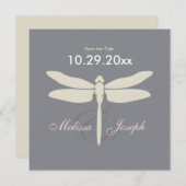 Elegant Dragon Fly Save the Date (Voorkant / Achterkant)