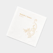 Elegant Dragon Sketch | Wedding Custom Gold (Gauche)