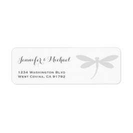 Elegant Dragonfly Sjabloon label retouradres