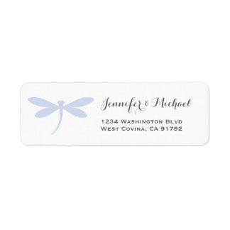 Elegant Dragonfly Sjabloon label retouradres
