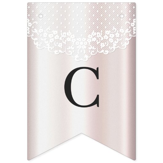 Elégant drapeau à dentelle blanche à pulvériser (Premier drapeau)