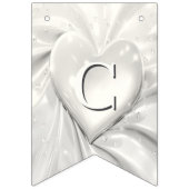 Elégant drapeau de Bunt Coeur Crème Blanche (Premier drapeau)