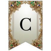 Elégant drapeau de Bunting Ornate Or (Premier drapeau)