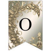 Élégant drapeau décoratif doré moderne (Deuxième drapeau)