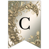 Élégant drapeau décoratif doré moderne (Premier drapeau)