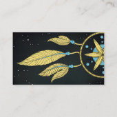 Elegant Dream Catcher Feathers Yoga Instructor Visitekaartje (Achterkant)