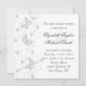 Elégant Dream Grey Butterfly Wedding Invitation (Devant)