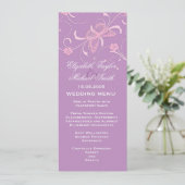 Elegant Dream Lavender Butterfly Mariage Menu (Debout devant)