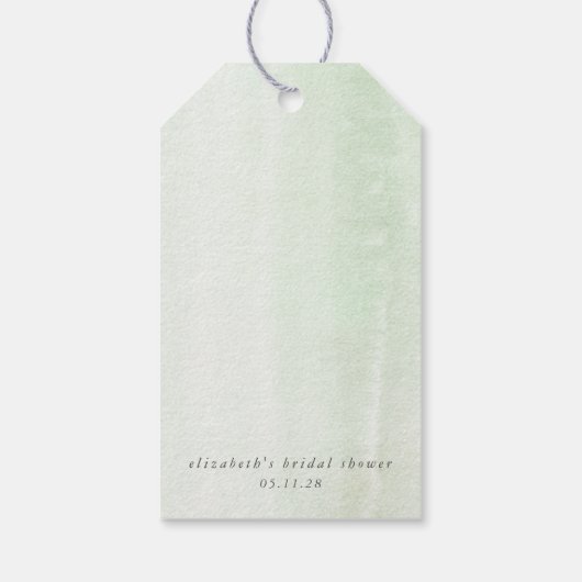 Elegant Dreamweaver Gold Greenery Dank u Cadeaulabel (Achterkant)