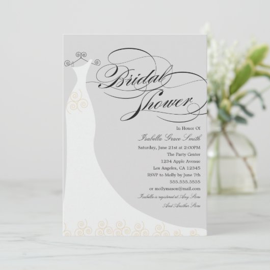 Elegant Dress | Kies uw eigen achtergrondkleur Kaart (Staand voorkant)