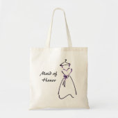 Elegant dress-ontwerp met slogan tote bag (Voorkant)