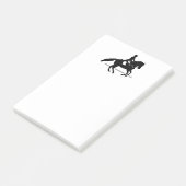 Elegant Dressage Rider die een Pirouette uitvoert Post-it® Notes (Schuin)