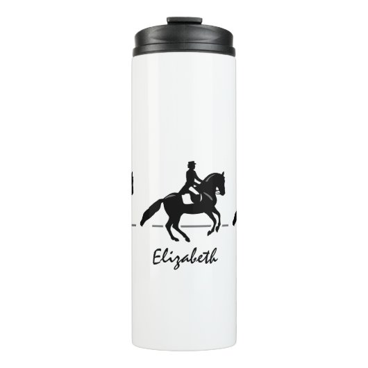 Elegant Dressage Rider die een Pirouette uitvoert Thermosbeker (Voorkant)