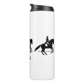 Elegant Dressage Rider die een Pirouette uitvoert Thermosbeker (Geroteerd rechts)