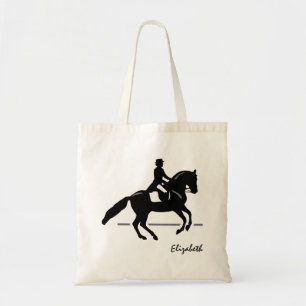 Elegant Dressage Rider die een Pirouette uitvoert Tote Bag