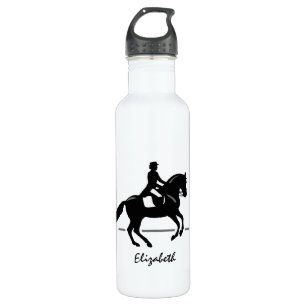 Elegant Dressage Rider die Pirouette uitvoert Waterfles