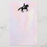Elegant Dressage Rider op Waterverf achtergrond