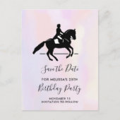 Elegant Dressage Rider op Waterverf Opslaan Datum Uitnodiging Briefkaart (Voorkant)
