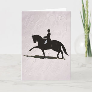 Elegant dressuur Paard & ruiter Feestdagen Kaart