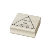 Elegant driehoeksmoesje retouradres 	rubberstempel (Stempel)