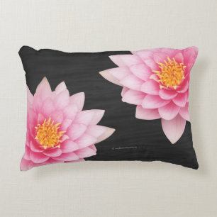 Elegant drijvende roze Lotus Flowers Accent Kussen