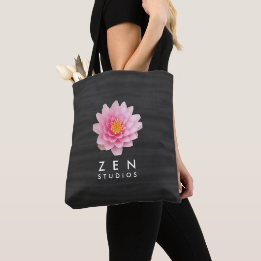 Elegant drijvende roze Lotus Flowers Draagtas (Dichtbij)